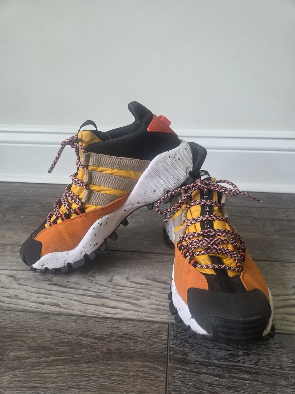 Adidas by Stella McCartney Seeulater Trail Sneakers Size 7.5 Yellow/Orange